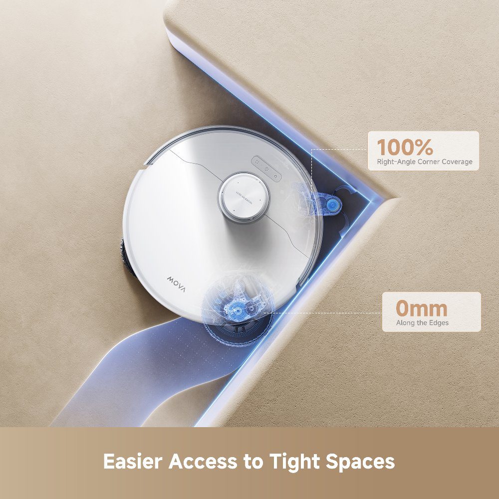 Mova P50 Pro Ultra Robot Vacuum Cleaner and Mop with Self-Cleaning and Auto-Empty RLP53HE White Mova P50 Pro Ultra Robot Vacuum Cleaner and Mop with Self-Cleaning and Auto-Empty RLP53HE White