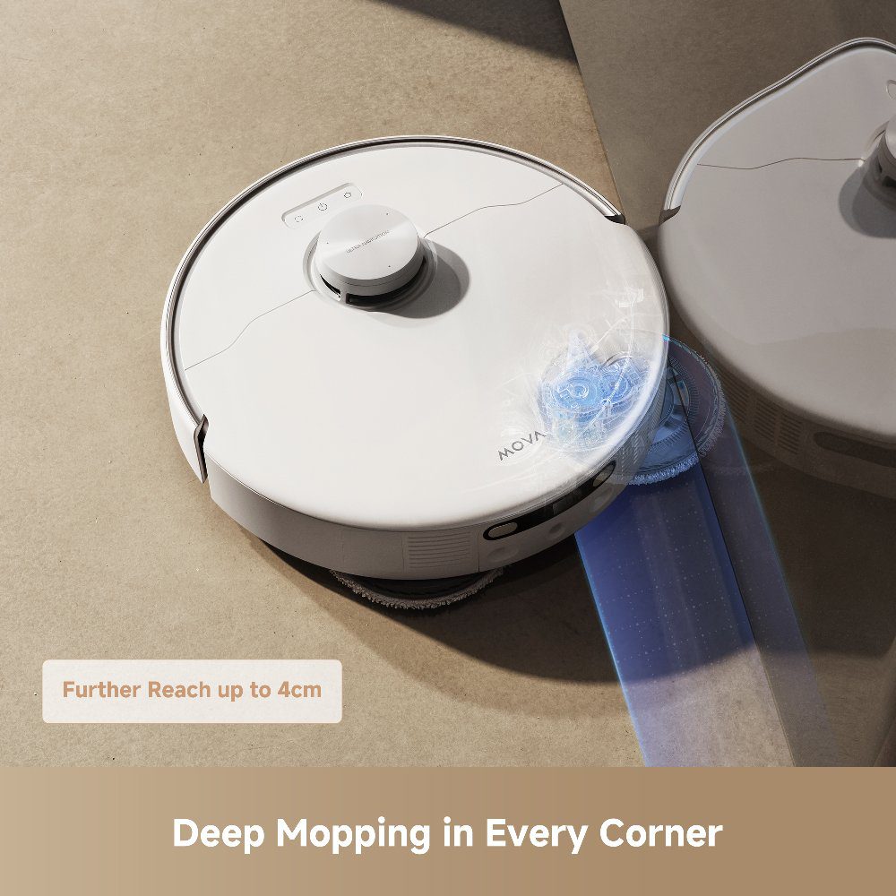 Mova P50 Pro Ultra Robot Vacuum Cleaner and Mop with Self-Cleaning and Auto-Empty RLP53HE White Mova P50 Pro Ultra Robot Vacuum Cleaner and Mop with Self-Cleaning and Auto-Empty RLP53HE White