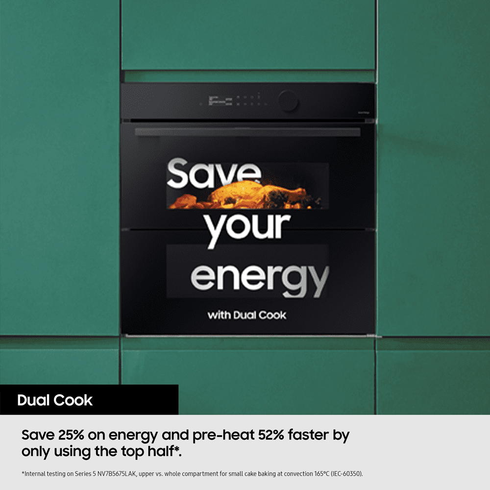 Samsung Series 4 Dual Cook Multifunction Single Oven NV7B44205AK/U4 - Black Samsung Series 4 Dual Cook Multifunction Single Oven NV7B44205AK/U4 - Black