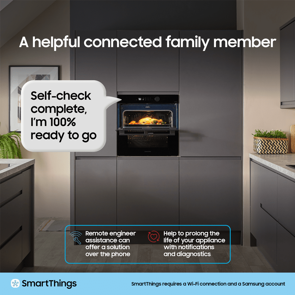 Samsung Series 4 Dual Cook Multifunction Single Oven NV7B44205AK/U4 - Black Samsung Series 4 Dual Cook Multifunction Single Oven NV7B44205AK/U4 - Black