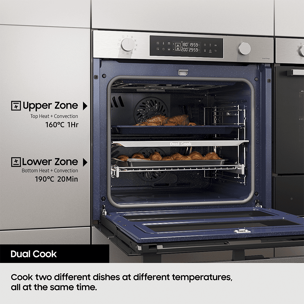 Samsung Series 7 Dual Cook Pyrolytic Single Oven NV7B7997AAK - Black Samsung Series 7 Dual Cook Pyrolytic Single Oven NV7B7997AAK - Black