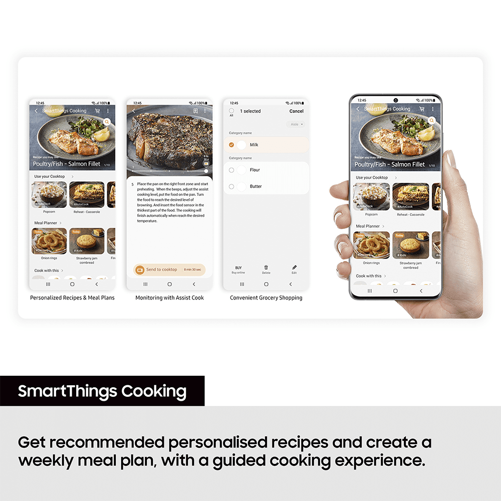 Samsung 80cm Series 6 Four Zone Flex Induction Hob NZ84C6058FK - Black Samsung 80cm Series 6 Four Zone Flex Induction Hob NZ84C6058FK - Black