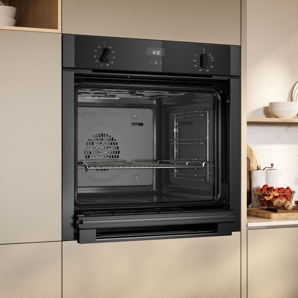 Neff N50 CircoTherm Single Oven SlideAway Door B3ACE4AG3B - Graphite Neff N50 CircoTherm Single Oven SlideAway Door B3ACE4AG3B - Graphite