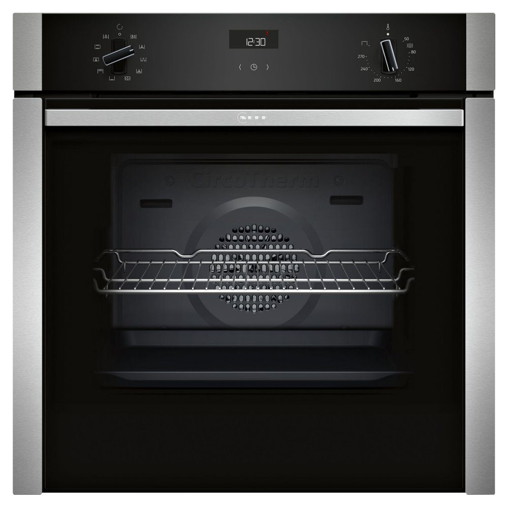 Neff  N50 CircoTherm Single Oven SlideAway Door B3ACE4AN3B - Stainless Steel