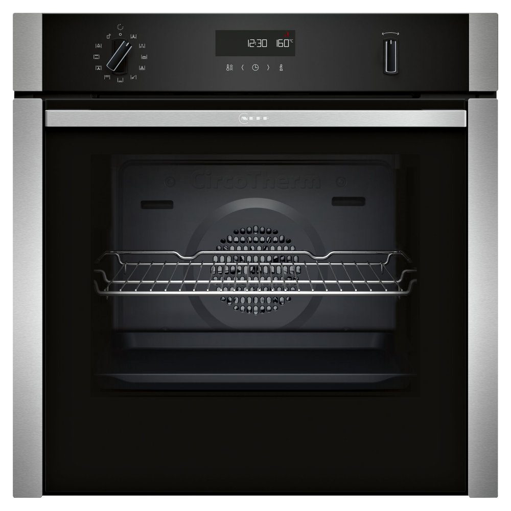 Neff  N50 Slide & Hide Pyrolytic Single Oven B6ACH7AN7B - Stainless Steel