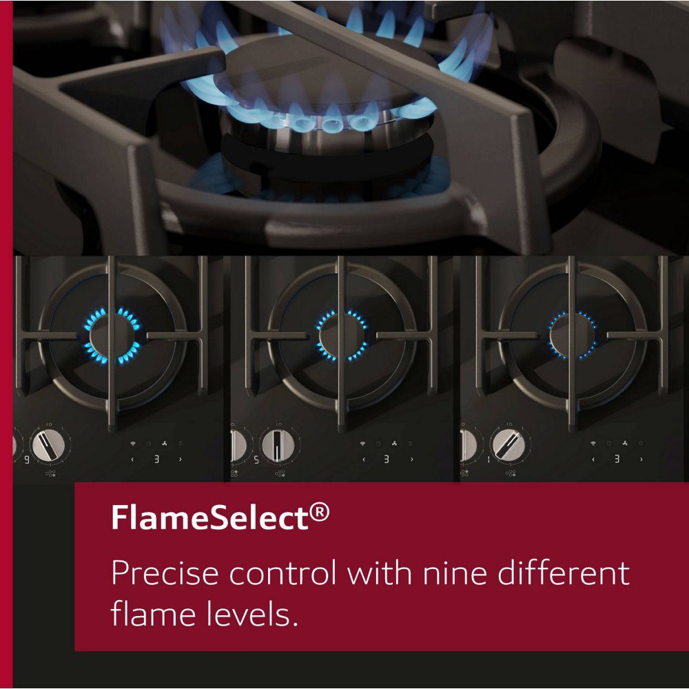 Neff 75cm N70 5 Burner Gas Hob T27CIS8N0 - Stainless Steel Neff 75cm N70 5 Burner Gas Hob T27CIS8N0 - Stainless Steel