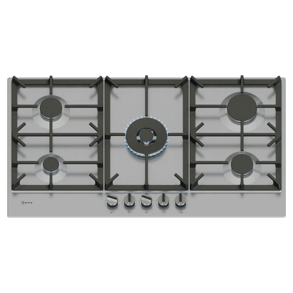 Neff  90cm N70 5 Burner Gas Hob T29CIR8N0 - Stainless Steel