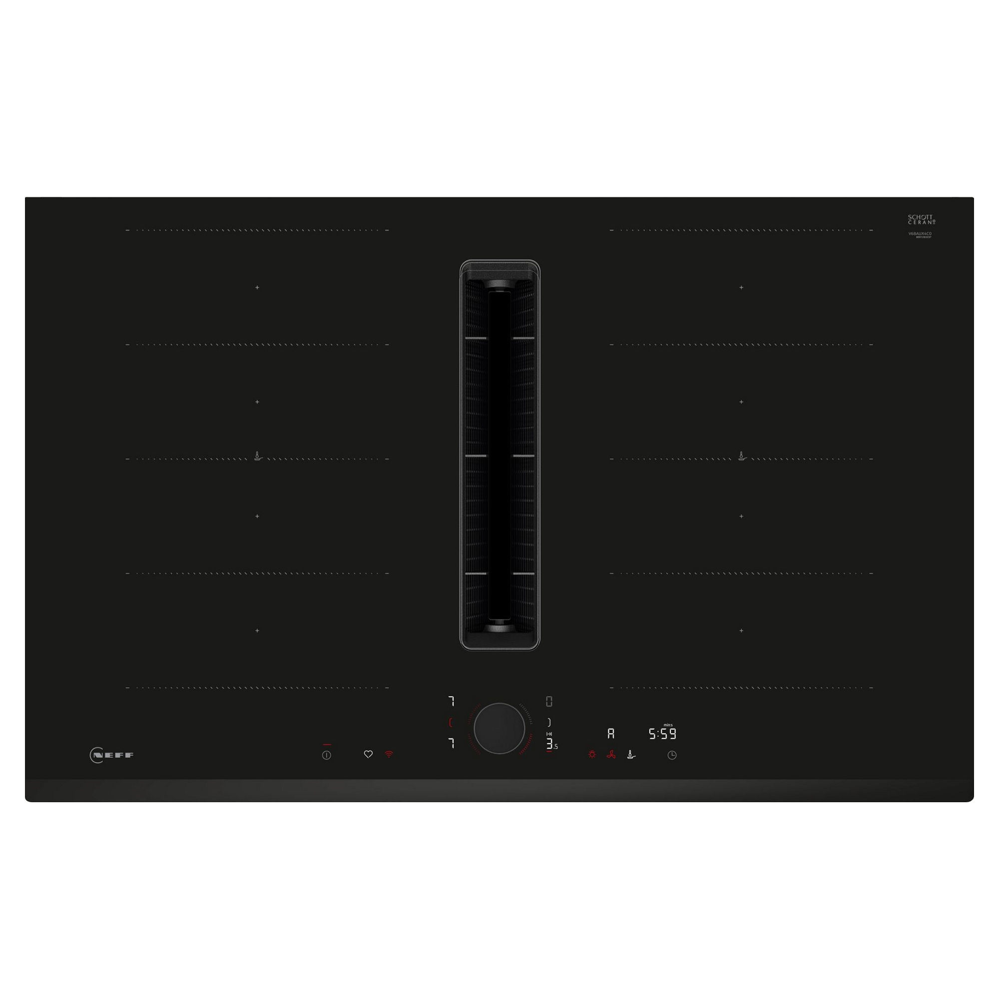 Neff V68FUX4L0 N90 80cm Induction Hob with Integrated Ventilation Syst