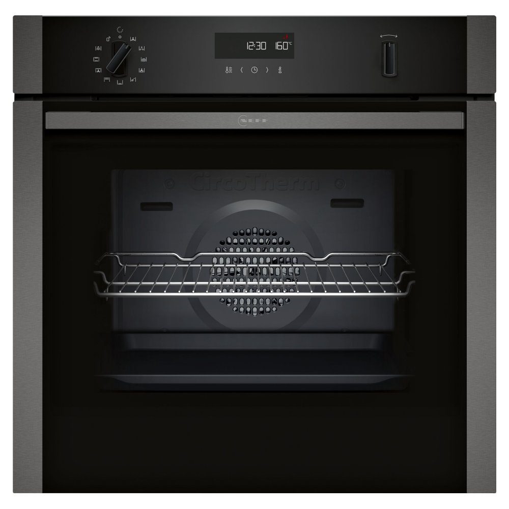 Neff  N50 CircoTherm Pyrolytic Multifunction Single Oven B2ACH7AG7B - GRAPHITE