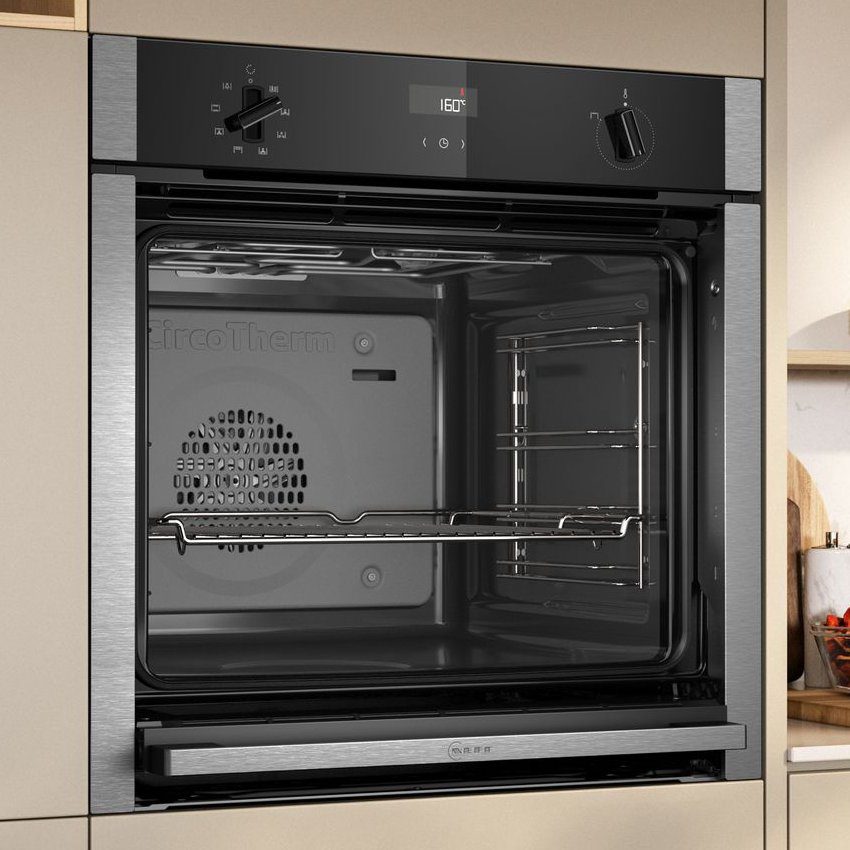 Neff N50 Slide & Hide Multifunction Single Oven B4ACF1AN3B - Stainless Steel Neff N50 Slide & Hide Multifunction Single Oven B4ACF1AN3B - Stainless Steel