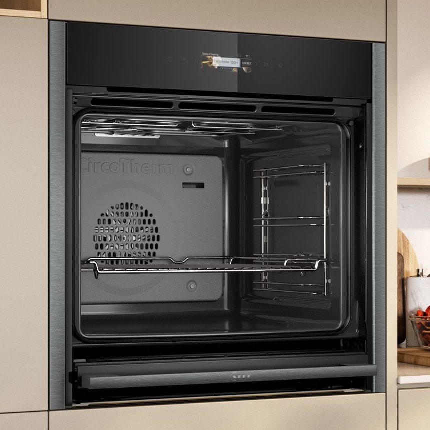 Neff N70 Slide & Hide Multifunction Single Oven B54CR31G0B - Graphite Neff N70 Slide & Hide Multifunction Single Oven B54CR31G0B - Graphite