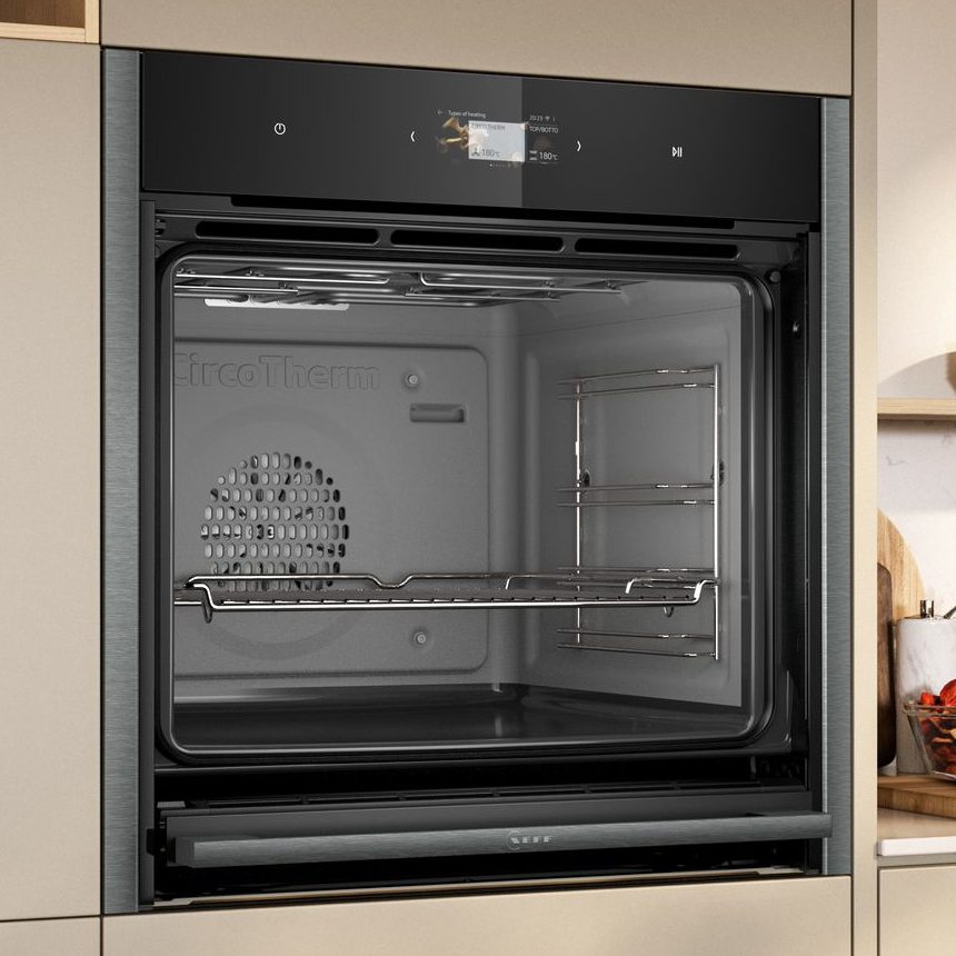 Neff N90 Slide & Hide Multifunction Single Oven B64CS51G0B - Graphite Neff N90 Slide & Hide Multifunction Single Oven B64CS51G0B - Graphite
