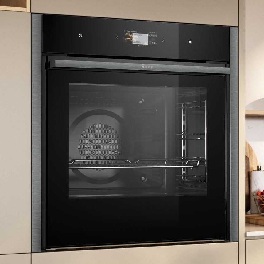 Neff N90 Slide & Hide Pyrolytic Multifunction Single Oven B64CS71G0B - Graphite Neff N90 Slide & Hide Pyrolytic Multifunction Single Oven B64CS71G0B - Graphite