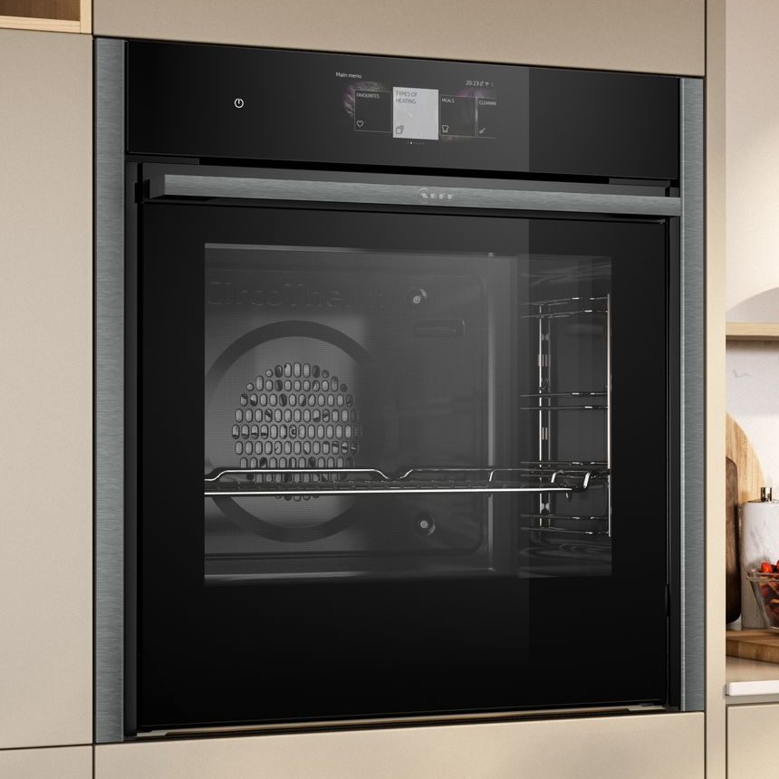 Neff N90 Slide & Hide Pyrolytic Multifunction Single Oven B64CT73G0B - Graphite Neff N90 Slide & Hide Pyrolytic Multifunction Single Oven B64CT73G0B - Graphite