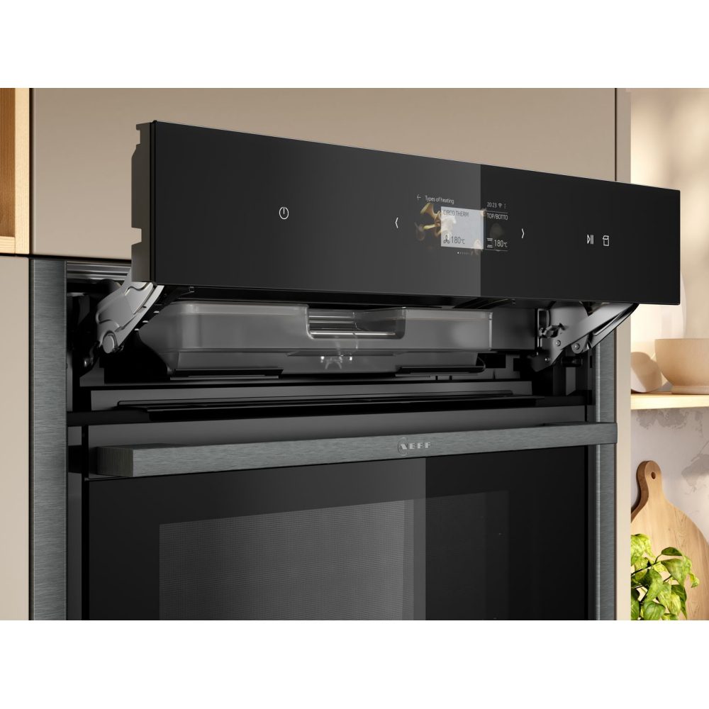 Neff N90 Slide & Hide FullSteam Single Oven B64FS31G0B - Graphite Neff N90 Slide & Hide FullSteam Single Oven B64FS31G0B - Graphite