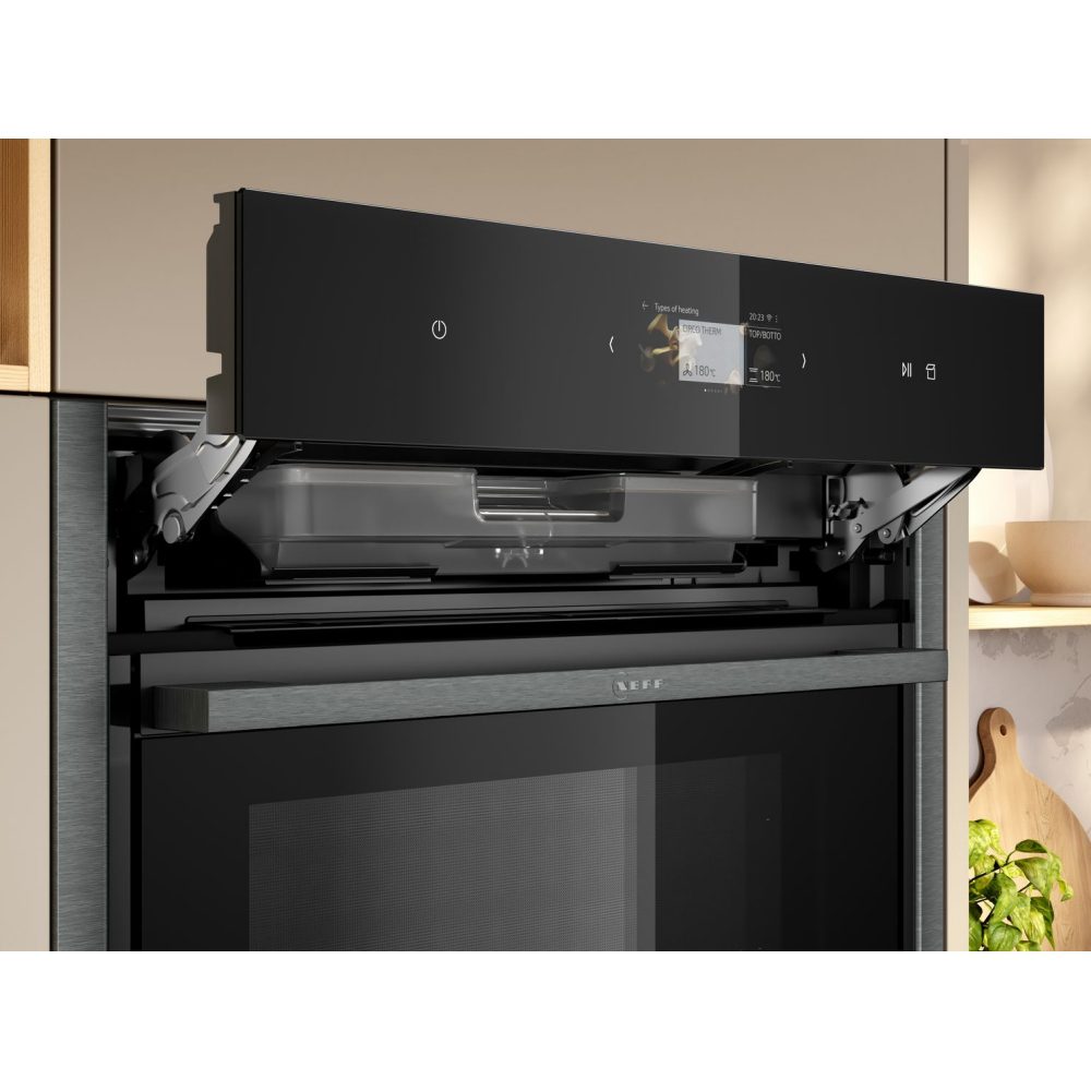 Neff N90 Slide & Hide Pyrolytic VarioSteam Single Oven B64VS71G0B - Graphite Neff N90 Slide & Hide Pyrolytic VarioSteam Single Oven B64VS71G0B - Graphite