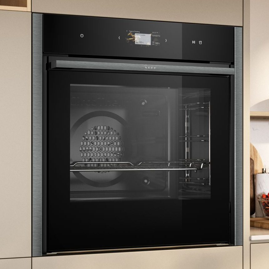 Neff N90 Slide & Hide Pyrolytic VarioSteam Single Oven B64VS71G0B - Graphite Neff N90 Slide & Hide Pyrolytic VarioSteam Single Oven B64VS71G0B - Graphite