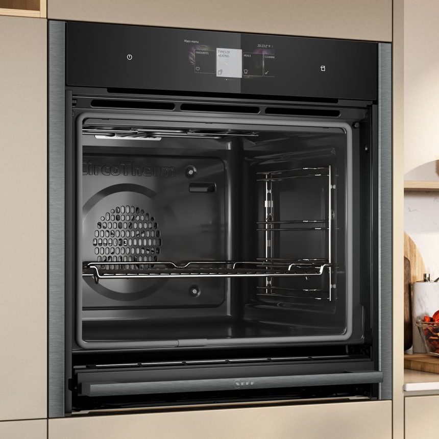 Neff N90 Slide & Hide Pyrolytic VarioSteam Single Oven B64VT73G0B - Graphite Neff N90 Slide & Hide Pyrolytic VarioSteam Single Oven B64VT73G0B - Graphite