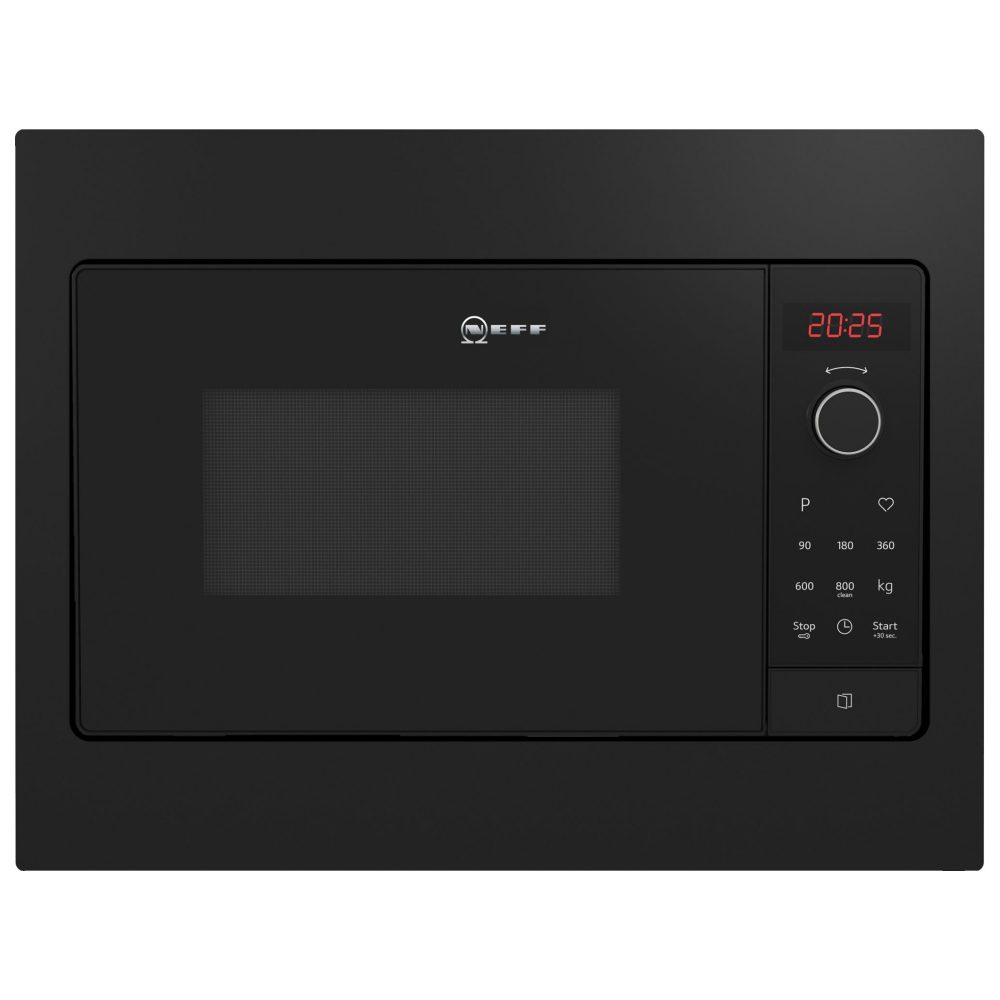 Neff  50cm Wide N30 Built In Microwave For Wall Unit HLAWG25S3B - Black