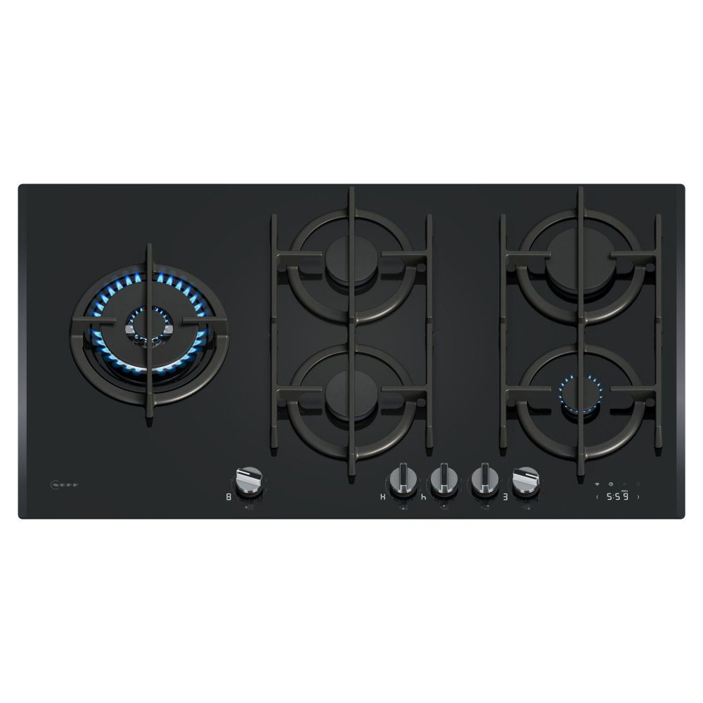 Neff  90cm N90 5 Burner Gas On Gas Hob T29RHS4S0 - Black
