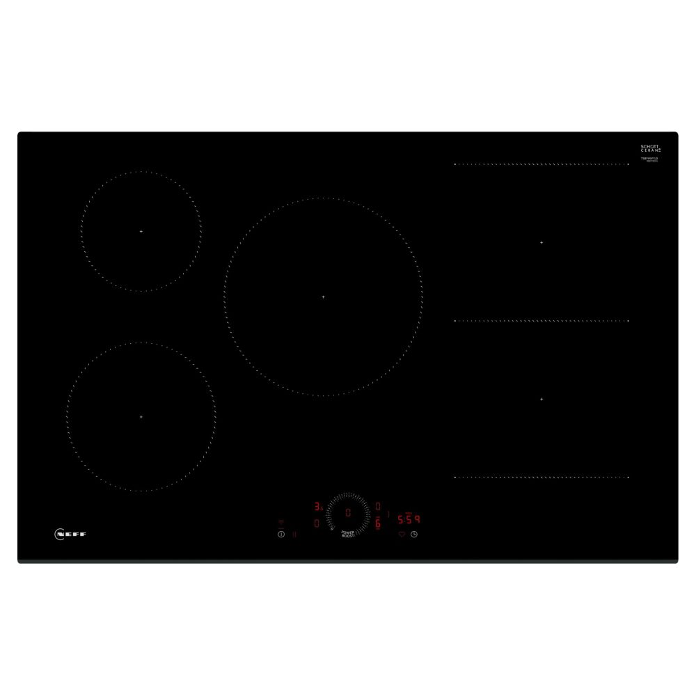 Neff  80cm N70 Frameless CombiZone Induction Hob T58FHW1L0 - Black