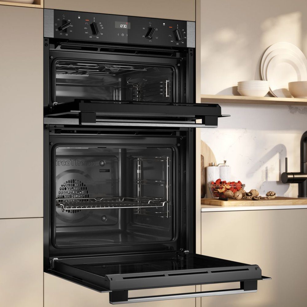 Neff N50 CircoTherm Built In Double Oven U1ACE2AN3B - Stainless Steel Neff N50 CircoTherm Built In Double Oven U1ACE2AN3B - Stainless Steel