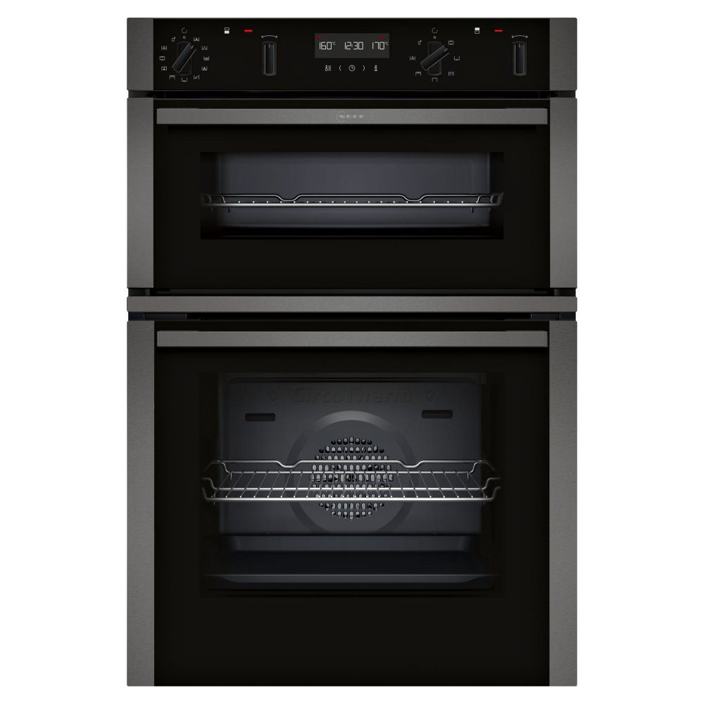 Neff  N50 Pyrolytic CircoTherm Built In Double Oven U2ACH7AG7B - Graphite