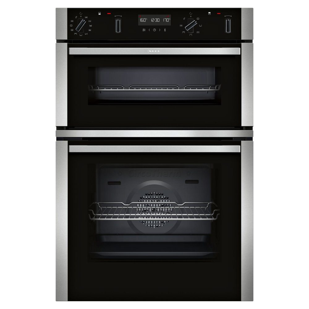Neff  N50 Pyrolytic CircoTherm Built In Double Oven U2ACH7AN7B - Stainless Steel