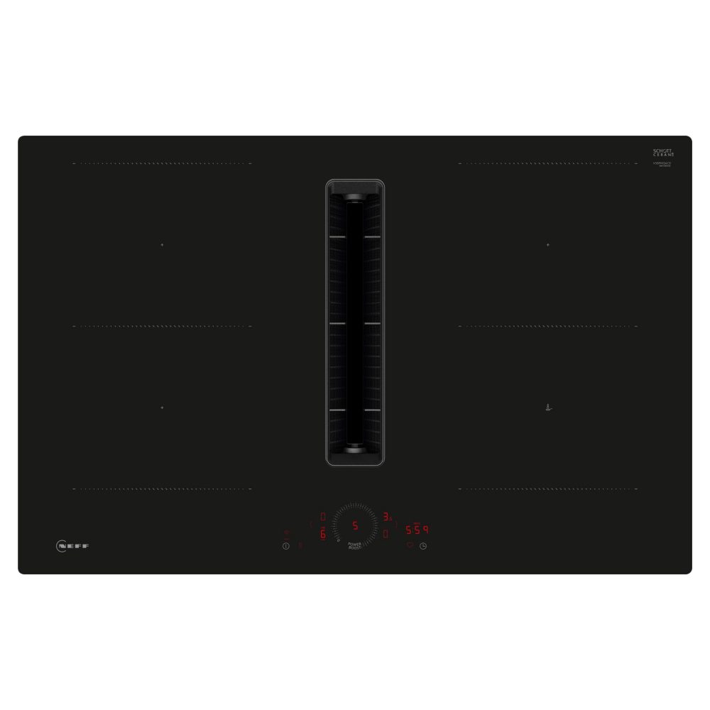 Neff  80cm N70 Flush Fit Air Venting CombiZone Induction Hob V58PHQ4C0 - Black