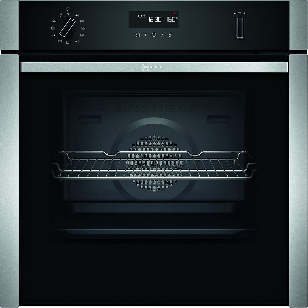 Neff N50 Slide + Hide Pyrolytic Single Oven B6ACH7HH0B - Stainless Steel