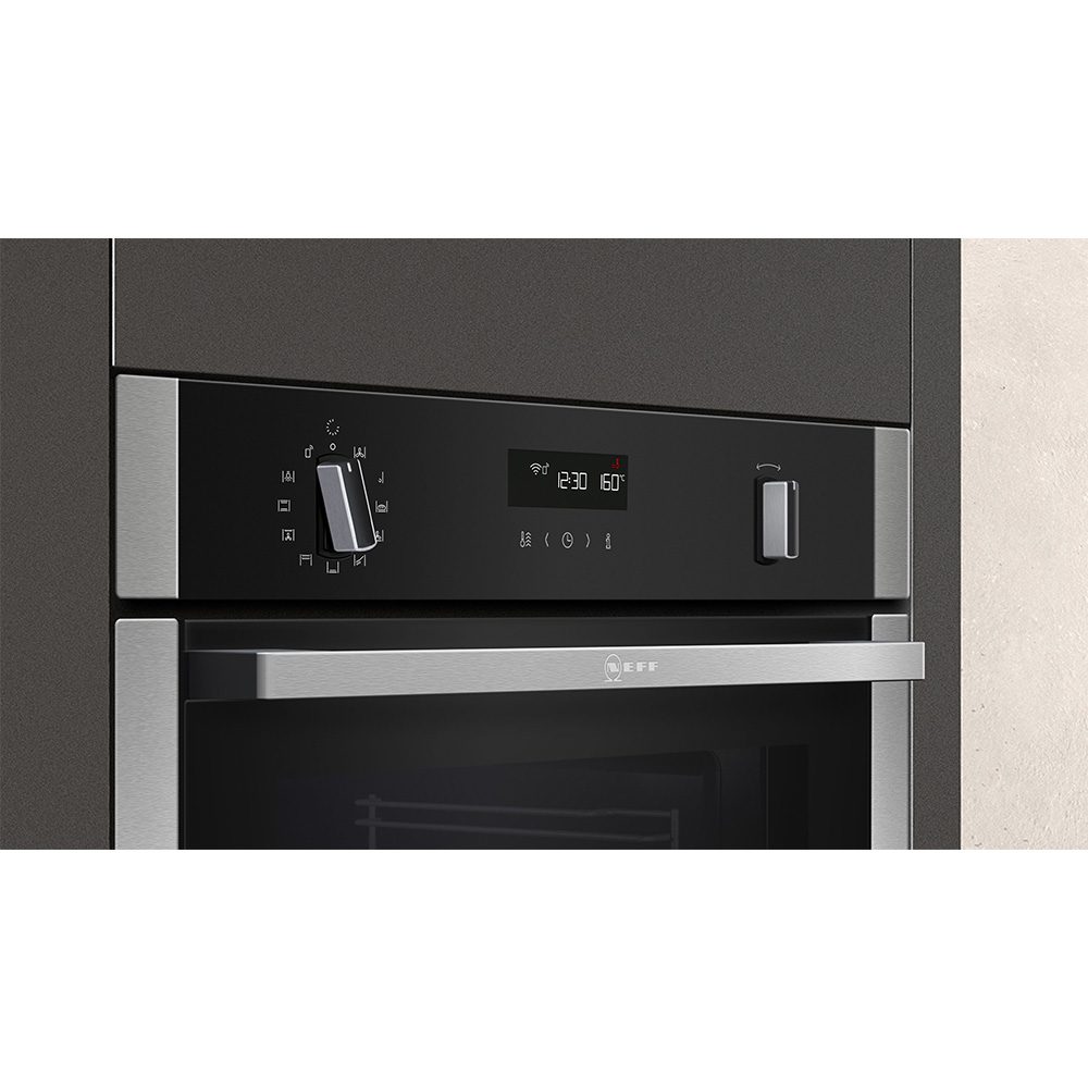 Neff N50 Slide + Hide Pyrolytic Single Oven B6ACH7HH0B - Stainless Steel - Image 2