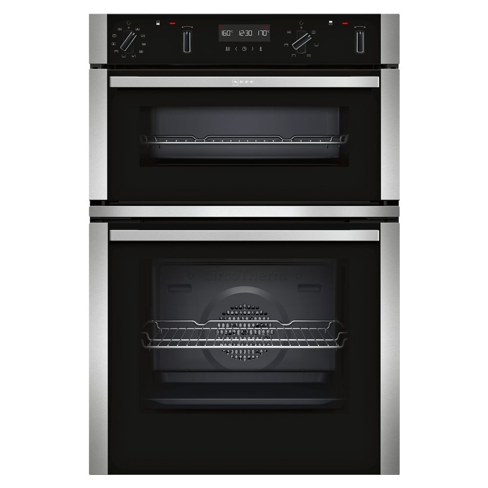 Neff N50 Pyrolytic CircoTherm Built In Double Oven U2ACM7HH0B - Stainless Steel