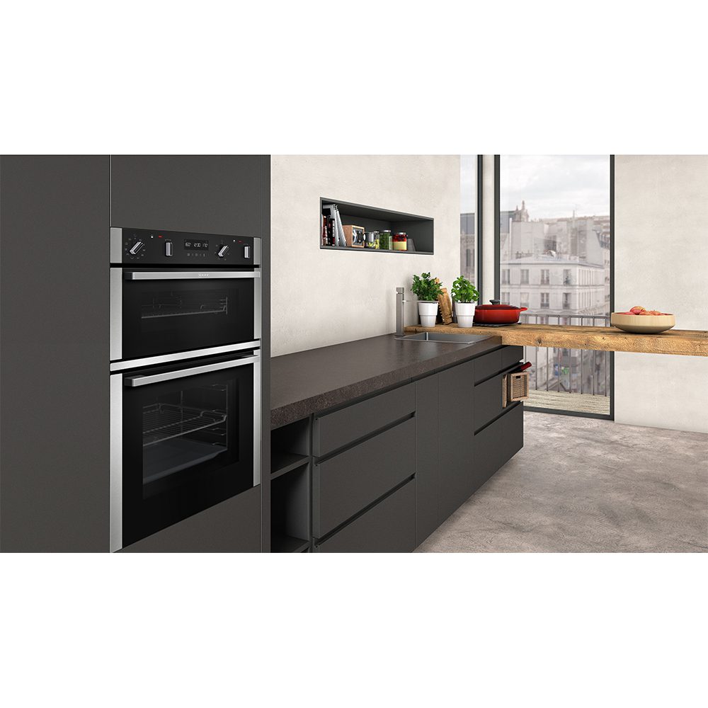 Neff N50 Pyrolytic CircoTherm Built In Double Oven U2ACM7HH0B - Stainless Steel - Image 6