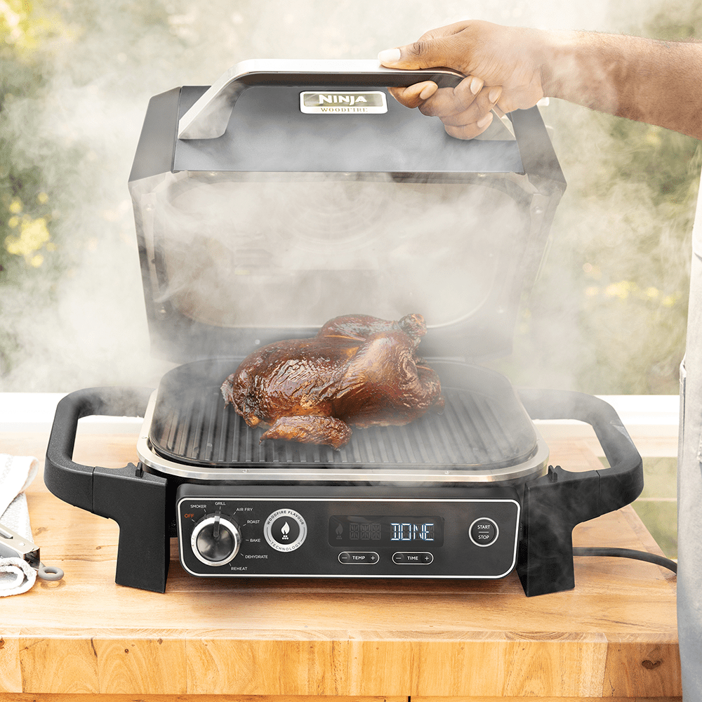 Ninja Ninja Woodfire Electric BBQ Grill & Smoker OG701UK - GREY Ninja Ninja Woodfire Electric BBQ Grill & Smoker OG701UK - GREY