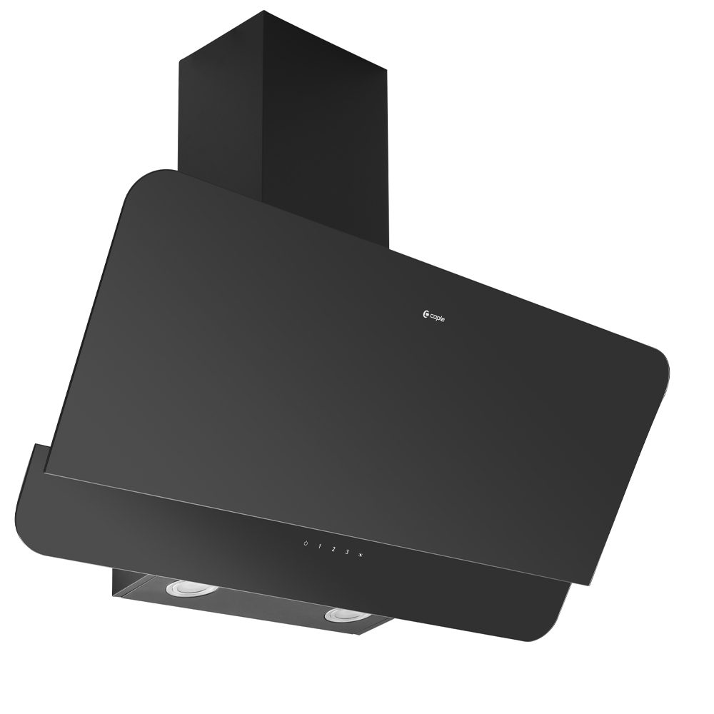 Caple  90cm Angled Chimney Hood OM900 - Black