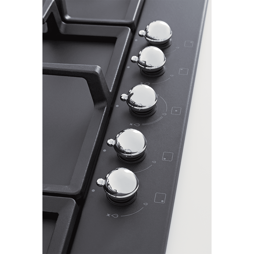 Bertazzoni 75cm Heritage Series 5 Burner Gas Hob P755CHERNE - Black Bertazzoni 75cm Heritage Series 5 Burner Gas Hob P755CHERNE - Black