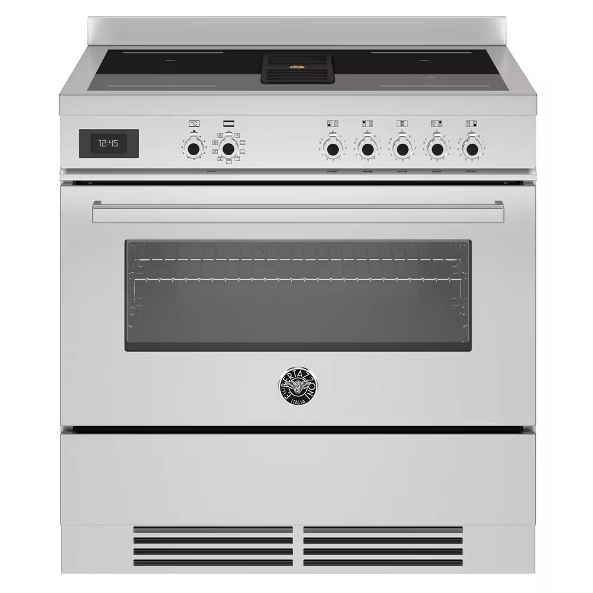 Bertazzoni  90cm Professional Air-Tec Induction Range Cooker With Integrated Extraction PROCH94I1EXT - Stainless Steel