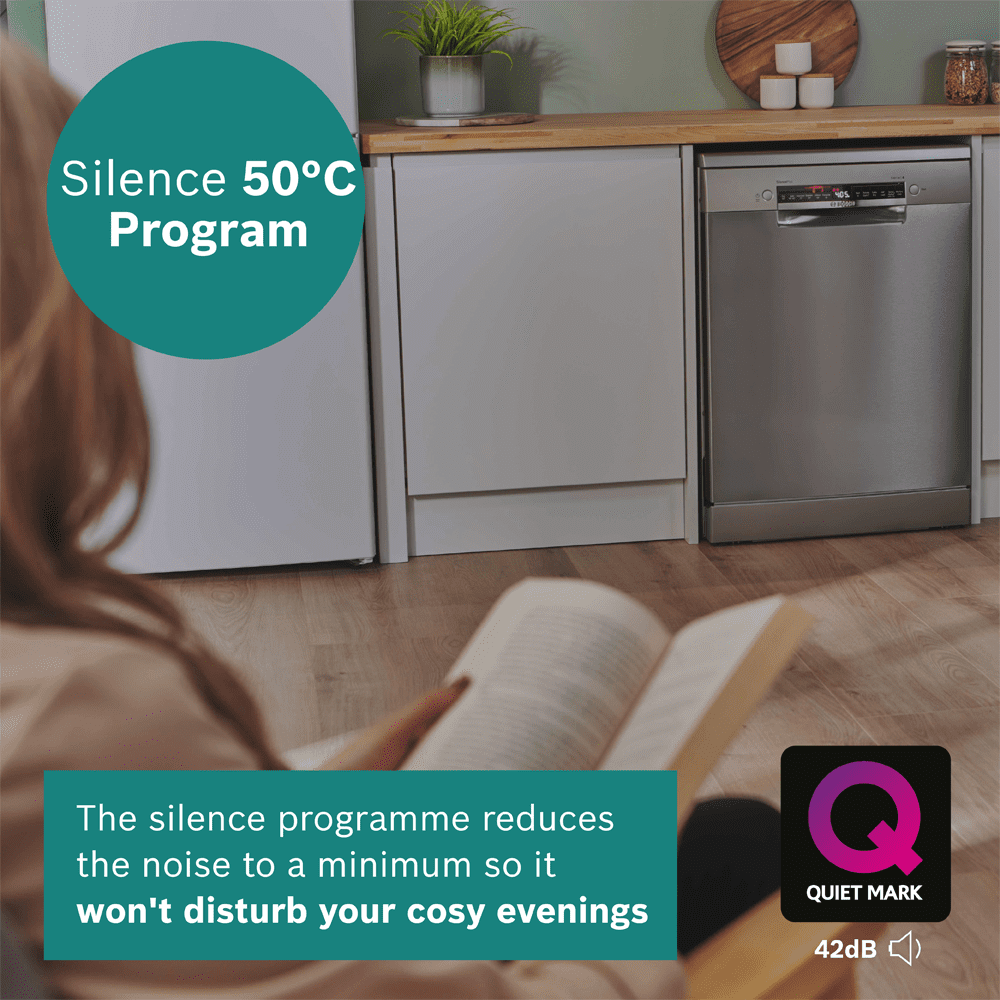 Bosch 60cm Series 4 Freestanding Dishwasher SMS4EKI06G - Silver Bosch 60cm Series 4 Freestanding Dishwasher SMS4EKI06G - Silver