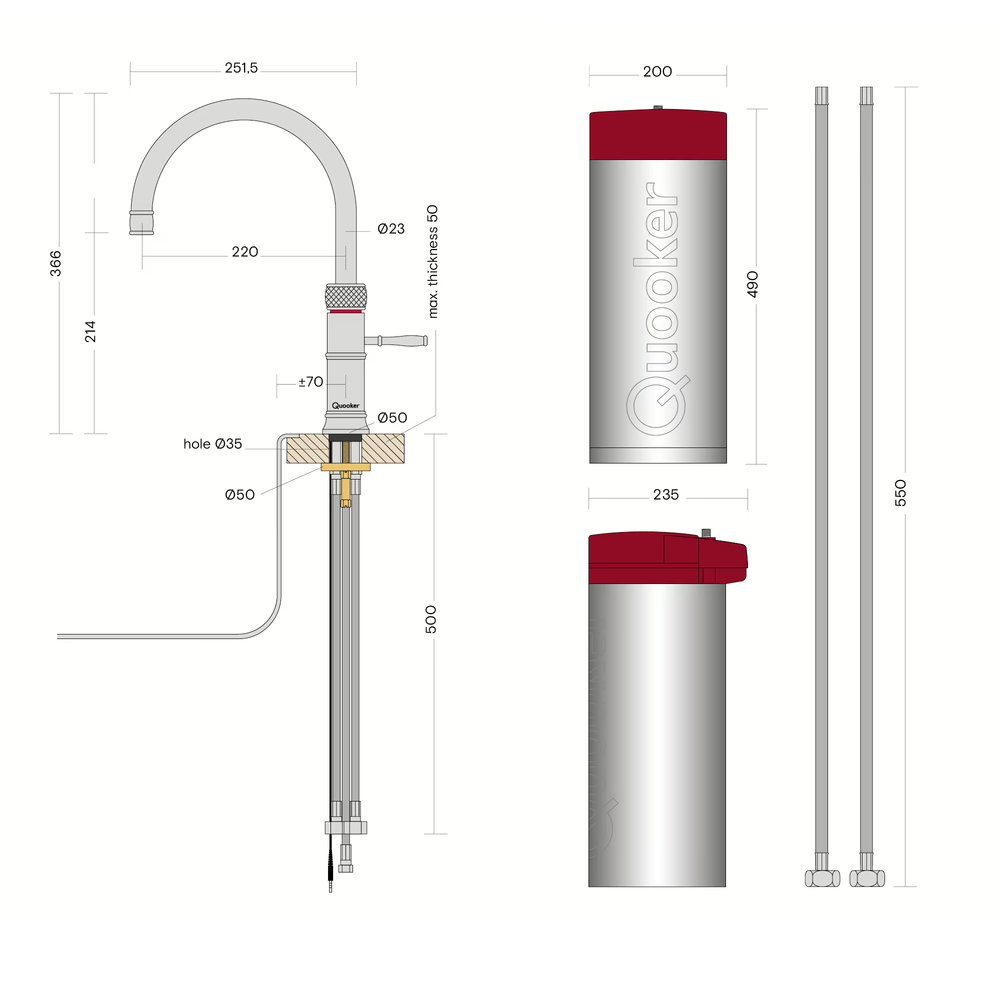 Quooker CFNRPTB Combi Classic Fusion Round 3-in-1 Boiling Water Tap COMBI 2.2 CLASSIC FUSION ROUND PTN - PATINATED BRASS. Quooker CFNRPTB Combi Classic Fusion Round 3-in-1 Boiling Water Tap COMBI 2.2 CLASSIC FUSION ROUND PTN - PATINATED BRASS.