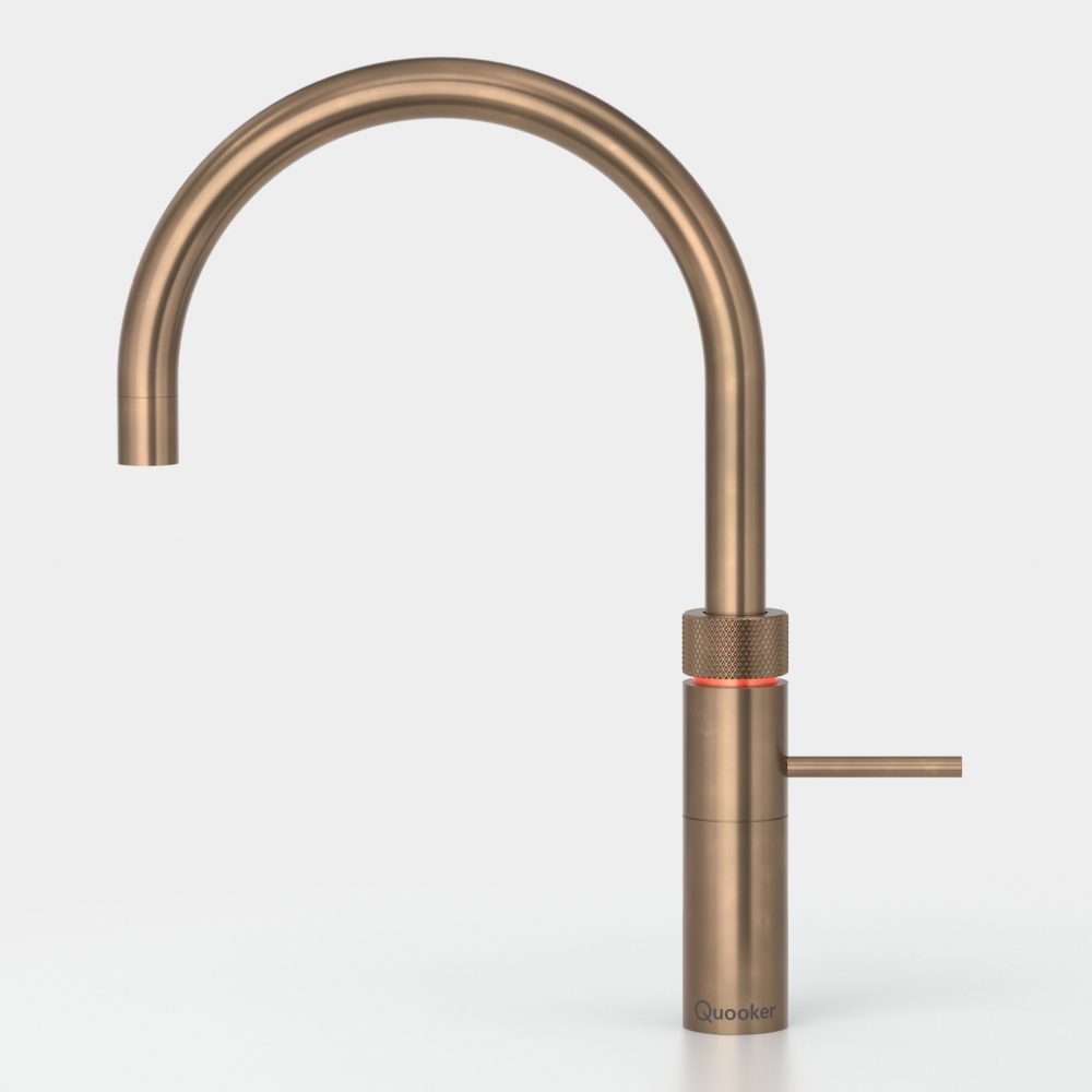 Quooker Combi Fusion Round 3-in-1 Boiling Water Tap COMBI 2.2 FUSION ROUND PTN FNRPTB - Patinated Brass