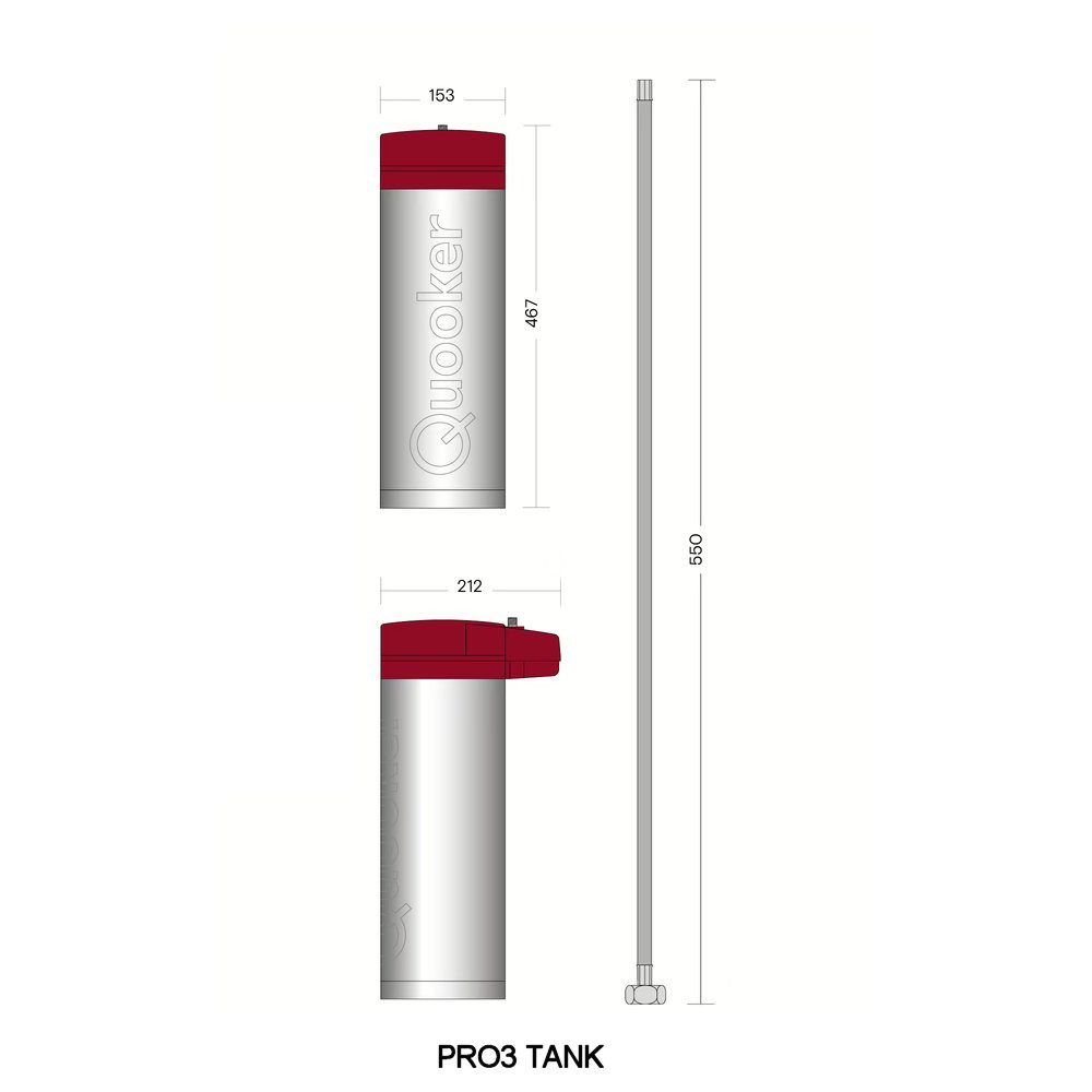 Quooker Round Fusion 3-in-1 Boiling Water Tap PRO3 FUSION ROUND SS FNRSST - Stainless Steel Quooker Round Fusion 3-in-1 Boiling Water Tap PRO3 FUSION ROUND SS FNRSST - Stainless Steel