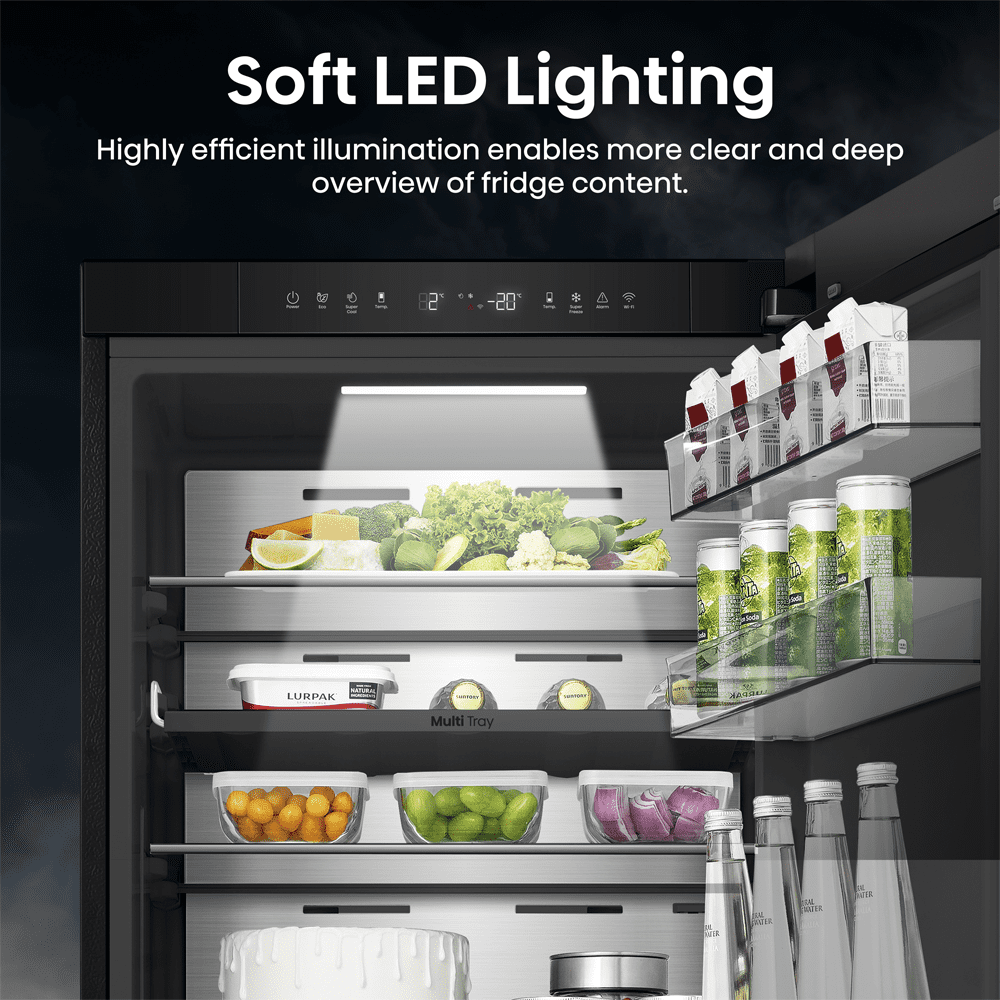 Hisense 60cm Frost Free KitchenFit Fridge Freezer RB5K330GSFC - Black Steel Hisense 60cm Frost Free KitchenFit Fridge Freezer RB5K330GSFC - Black Steel