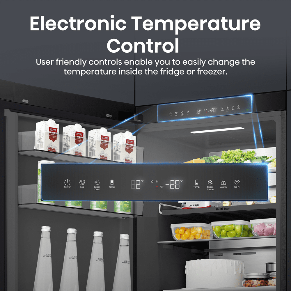 Hisense 60cm Frost Free KitchenFit Fridge Freezer RB5K330GSFC - Black Steel Hisense 60cm Frost Free KitchenFit Fridge Freezer RB5K330GSFC - Black Steel