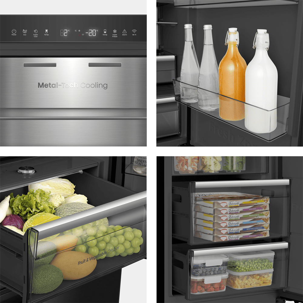 Hisense 60cm Frost Free KitchenFit Fridge Freezer RB5K330GSFC - Black Steel Hisense 60cm Frost Free KitchenFit Fridge Freezer RB5K330GSFC - Black Steel
