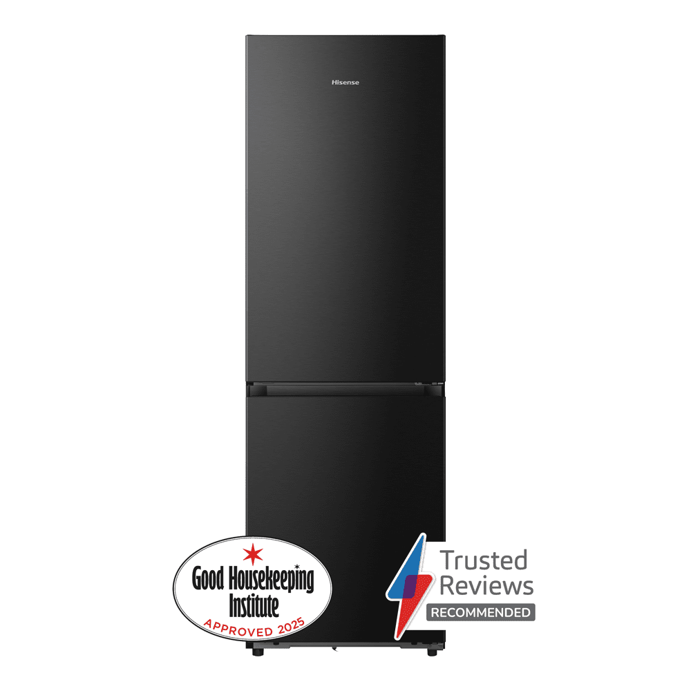 Hisense 60cm Frost Free KitchenFit Fridge Freezer RB5K330GSFC - Black Steel Hisense 60cm Frost Free KitchenFit Fridge Freezer RB5K330GSFC - Black Steel