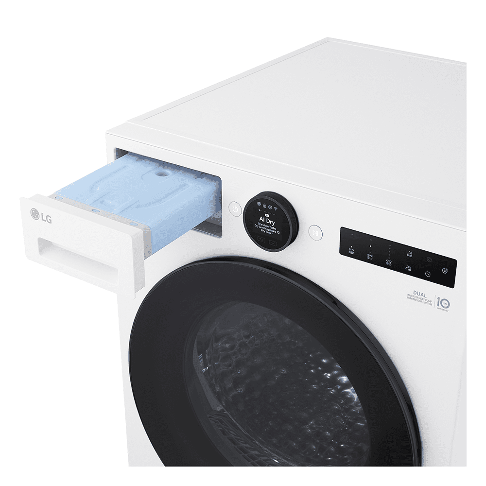 LG Series 7 AI Dry 10kg Heat Pump Tumble Dryer RHX7010TWB - White LG Series 7 AI Dry 10kg Heat Pump Tumble Dryer RHX7010TWB - White