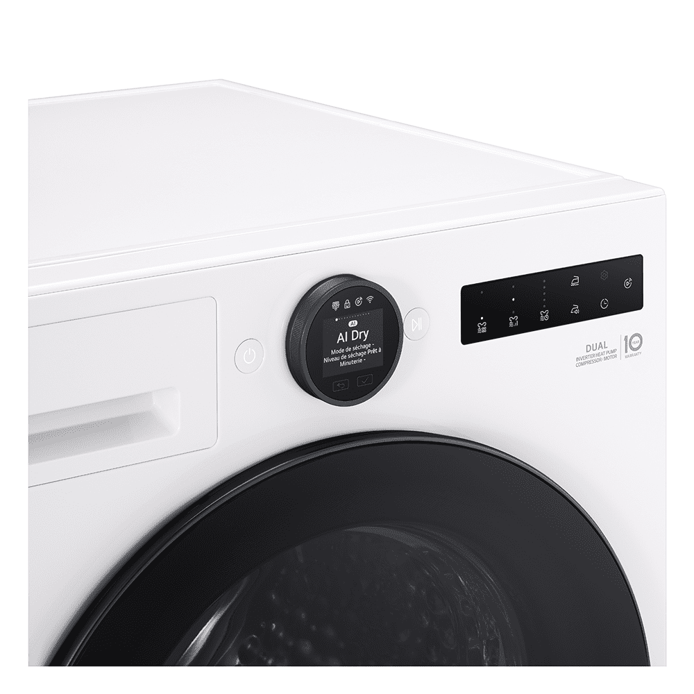 LG Series 7 AI Dry 10kg Heat Pump Tumble Dryer RHX7010TWB - White LG Series 7 AI Dry 10kg Heat Pump Tumble Dryer RHX7010TWB - White
