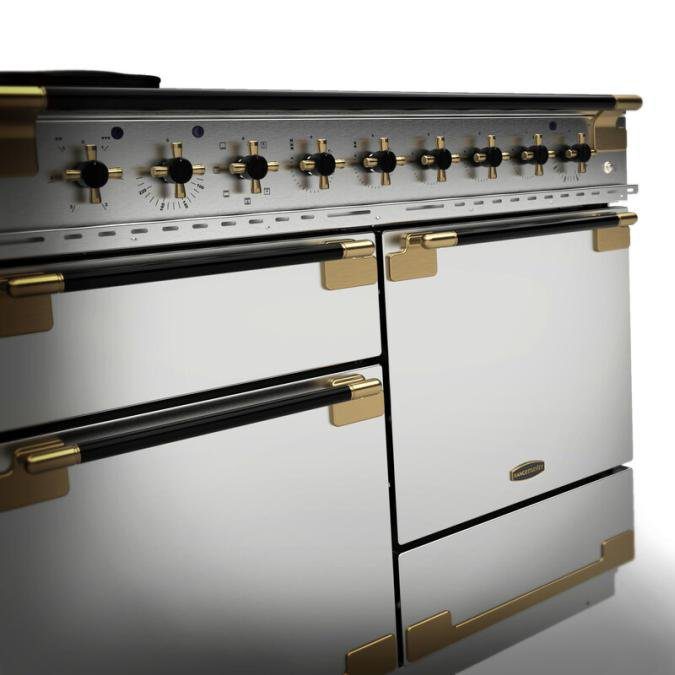 Rangemaster Elise Luxe 110cm Black Edition Induction Range Cooker With Antique Brass Trim ELS110EISS/BE - Stainless Steel Rangemaster Elise Luxe 110cm Black Edition Induction Range Cooker With Antique Brass Trim ELS110EISS/BE - Stainless Steel