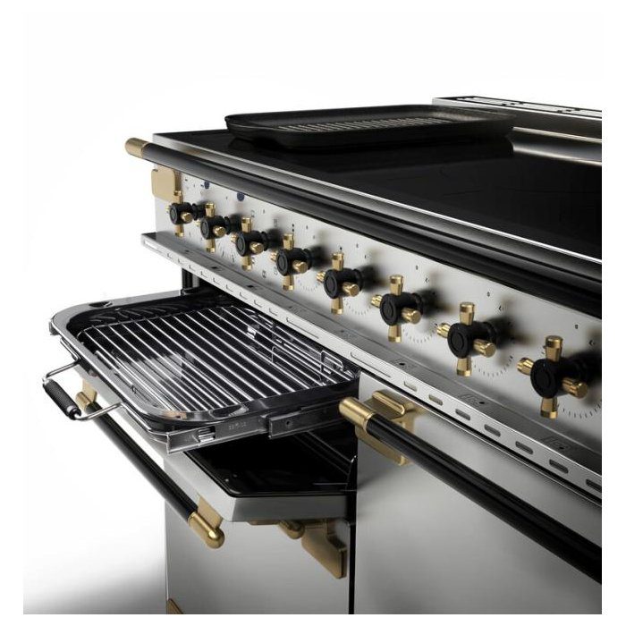 Rangemaster Elise Luxe 110cm Black Edition Induction Range Cooker With Antique Brass Trim ELS110EISS/BE - Stainless Steel Rangemaster Elise Luxe 110cm Black Edition Induction Range Cooker With Antique Brass Trim ELS110EISS/BE - Stainless Steel