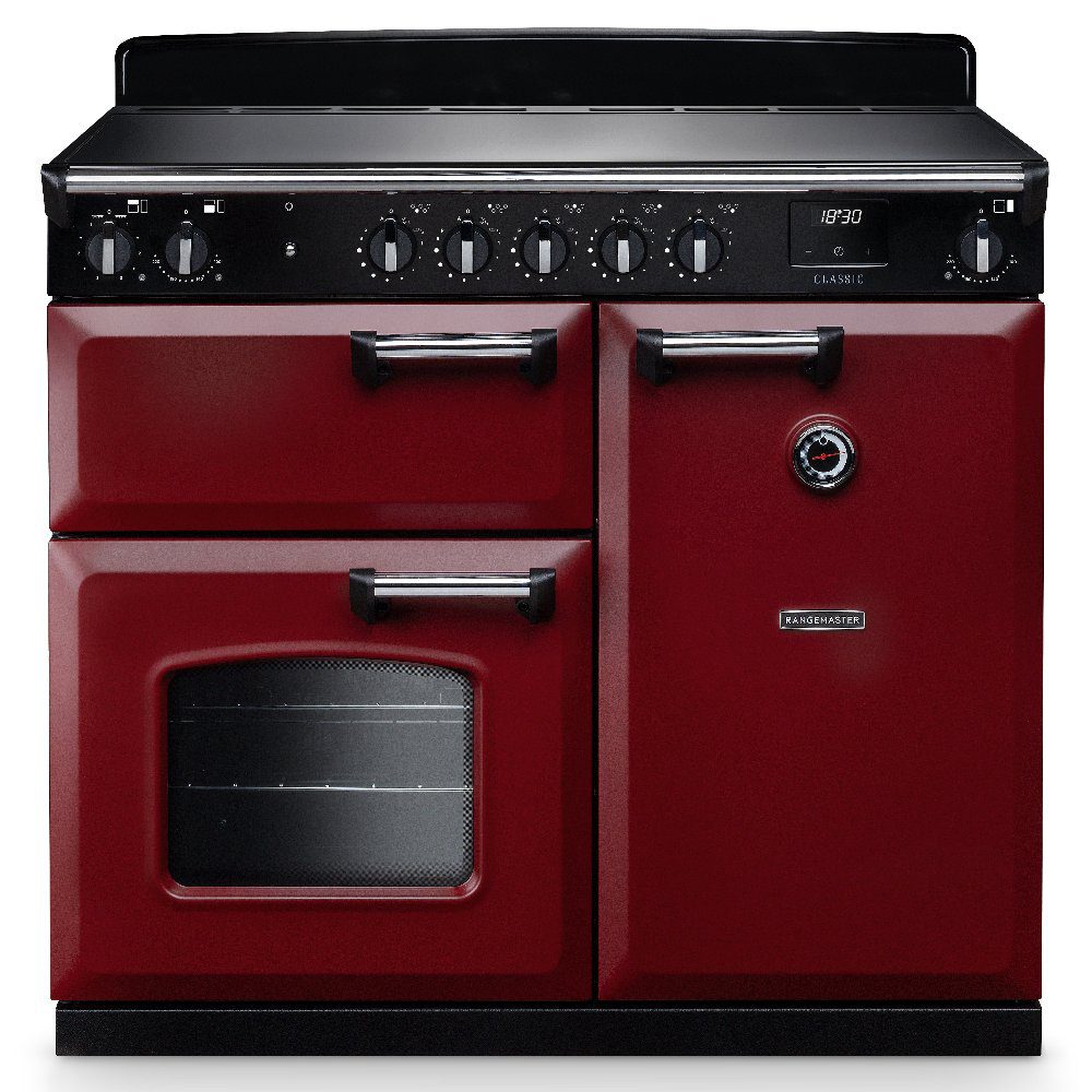Rangemaster  Classic 100cm Induction Range Cooker Chrome Trim 14207 CL100EIPBOR/CM1 - Bordeaux